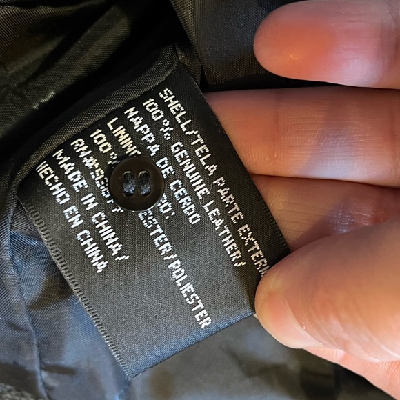 Nice! East 5th genuine leather black coat jacket women’s large button down - Picture 15 of 16